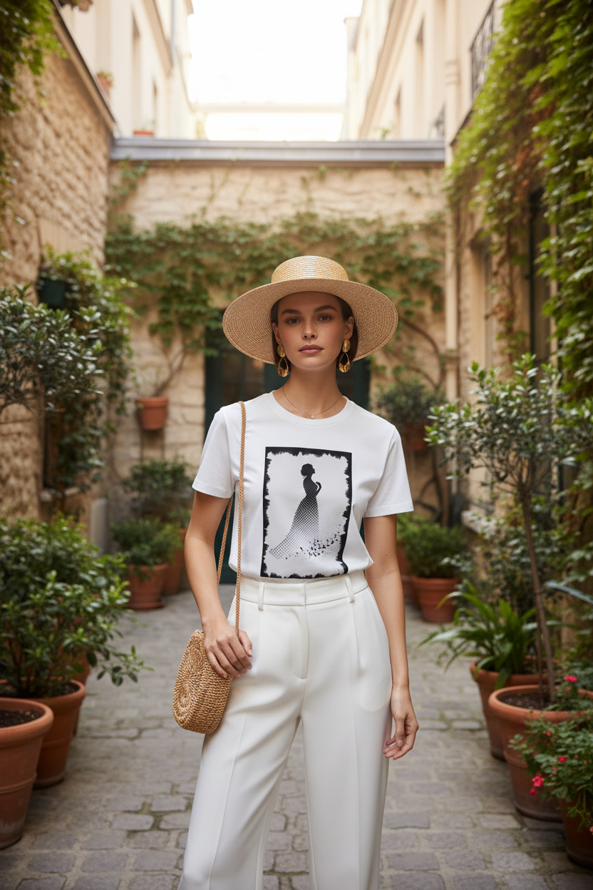 L'ÂME EN VOL – T-Shirt Silhouette Céleste