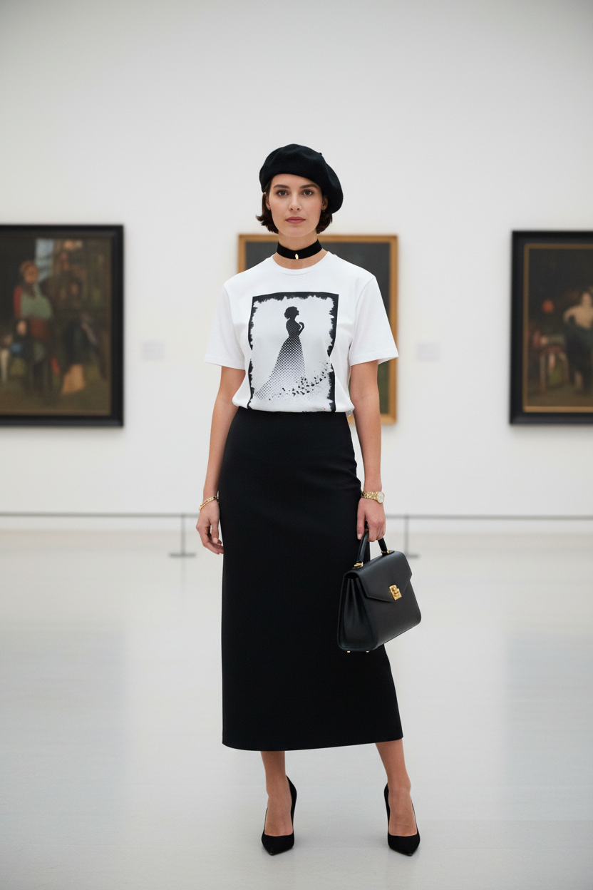 L'ÂME EN VOL – T-Shirt Silhouette Céleste