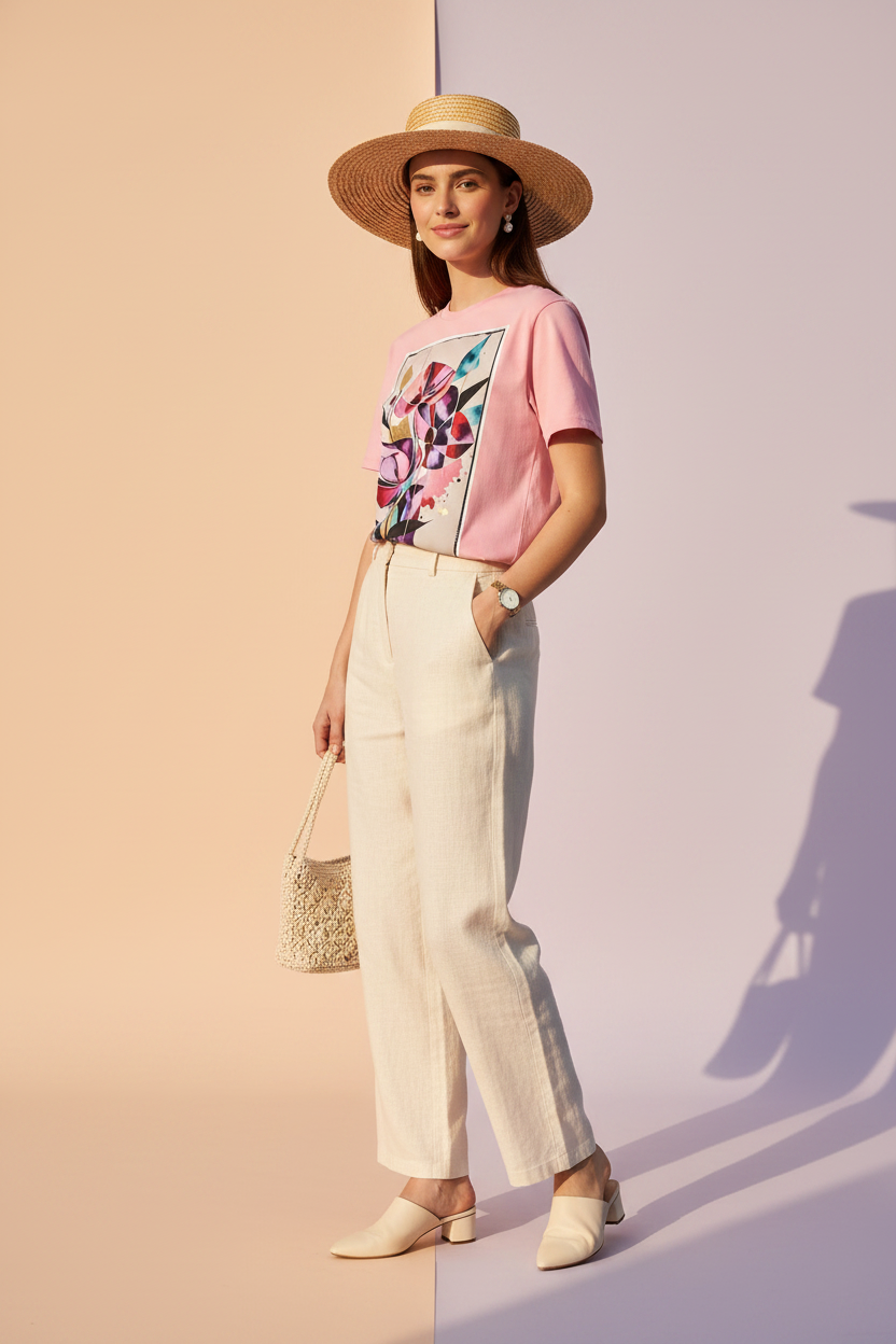 Bloom Abstrait Rose Lifestyle – pantalon