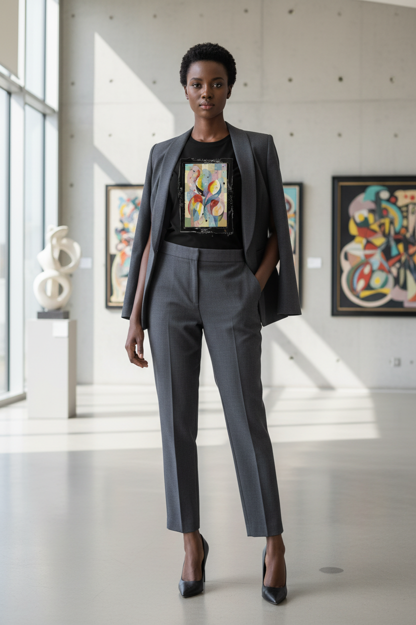Éclat de Vie – Africaine t-shirt noir galerie