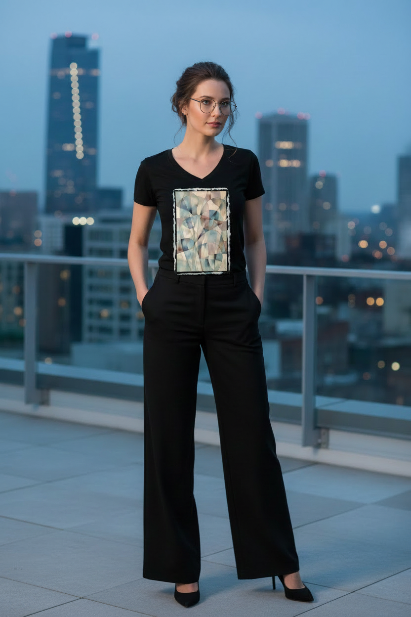 Danse des Sphères – Rooftop noir lunettes rondes