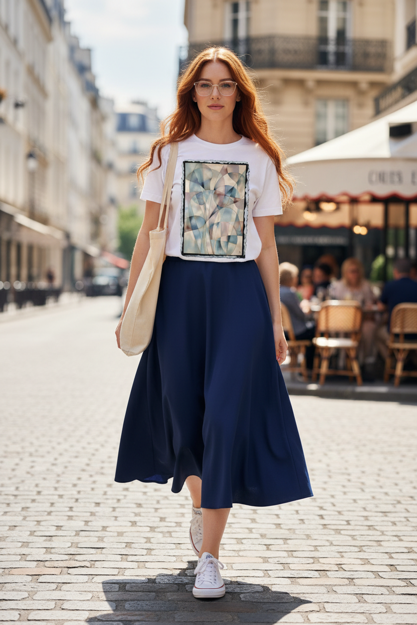 Danse des Sphères – Rousse jupe marine