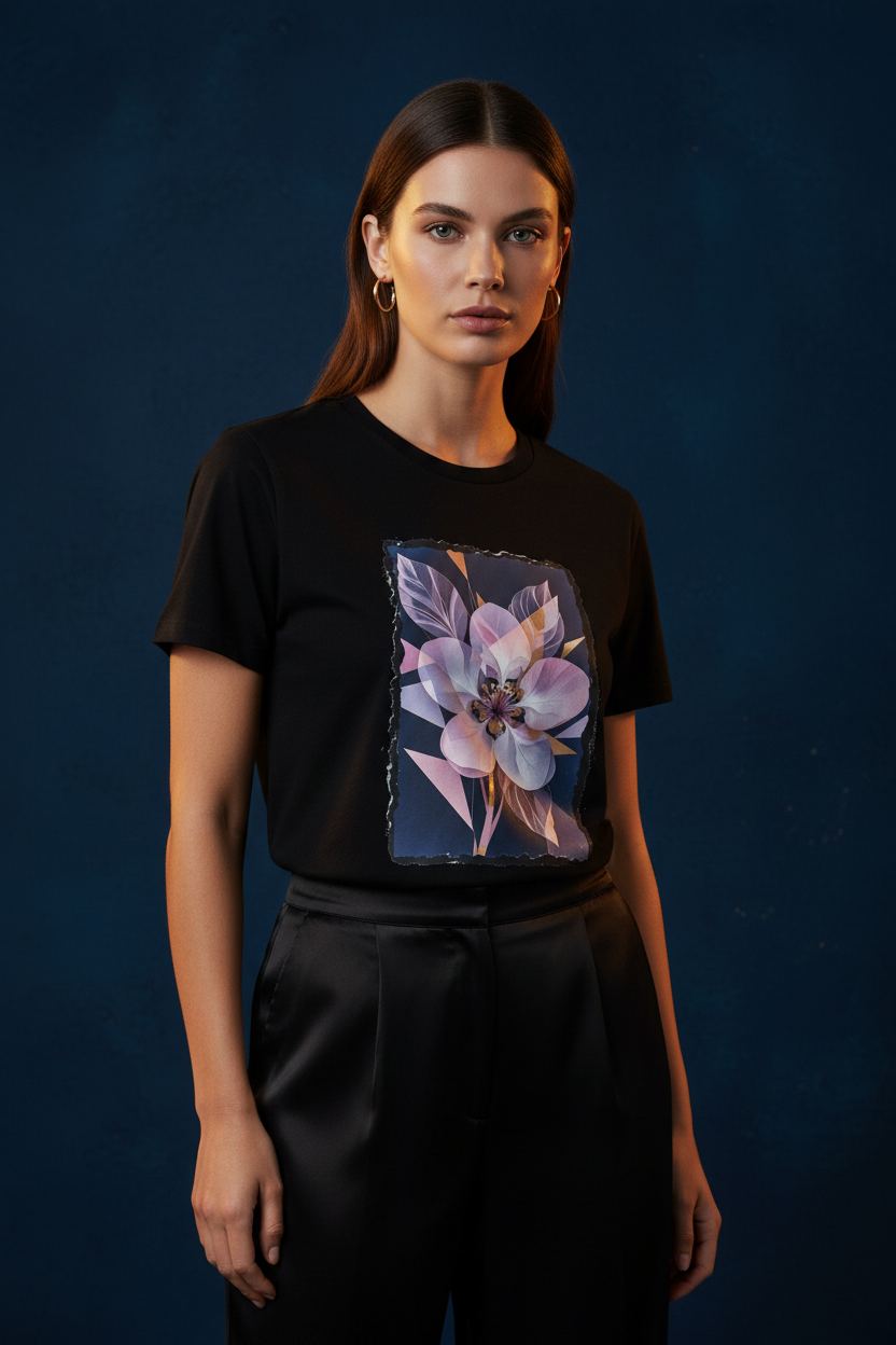 JARDINS ABSTRAITS – T-Shirt Floraison Nocturne
