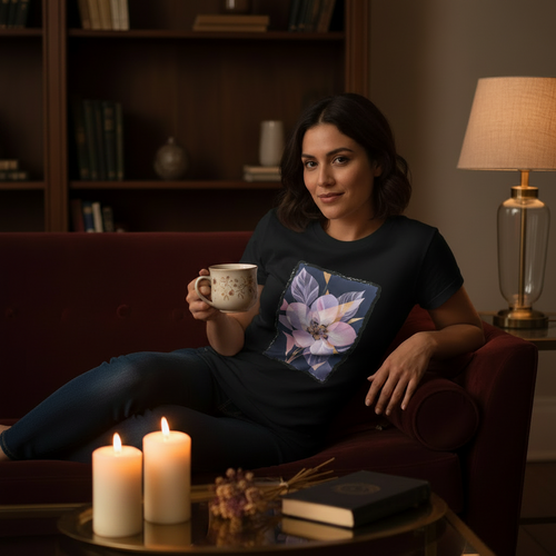 JARDINS ABSTRAITS – T-Shirt Floraison Nocturne