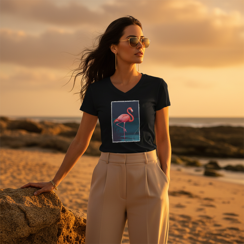 Golden Dusk V1 – Flamant de Minuit Noir