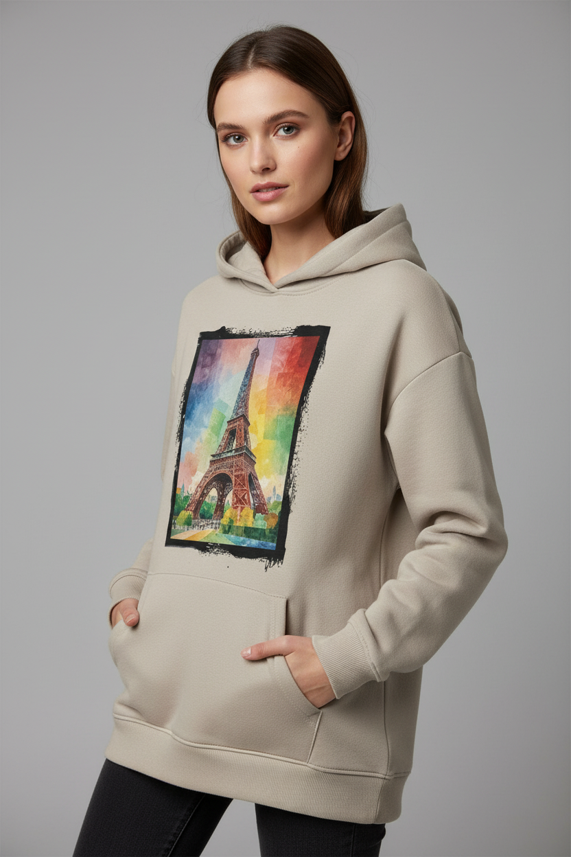 Paris Hoodie – Beige