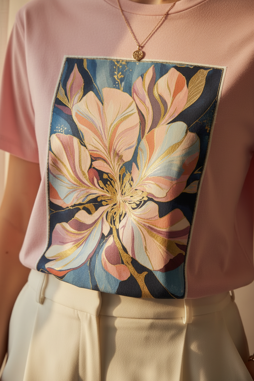 Pétale d'Or – Zoom Print – Rose