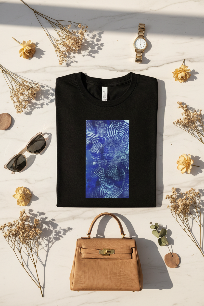Bleu Infini — Flat lay marbre luxe