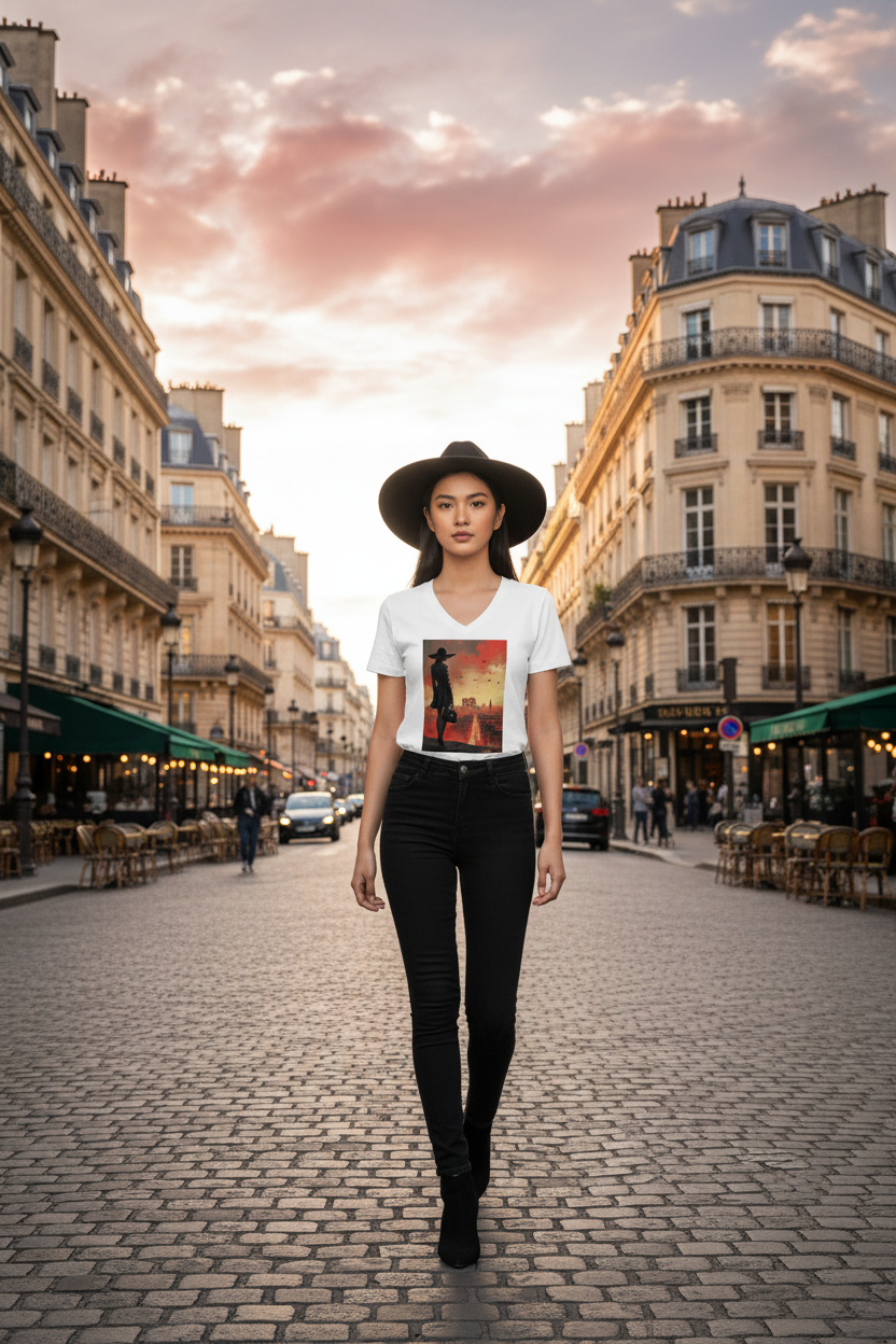 T-Shirt Paris Silhouette - boulevard haussmannien parisien