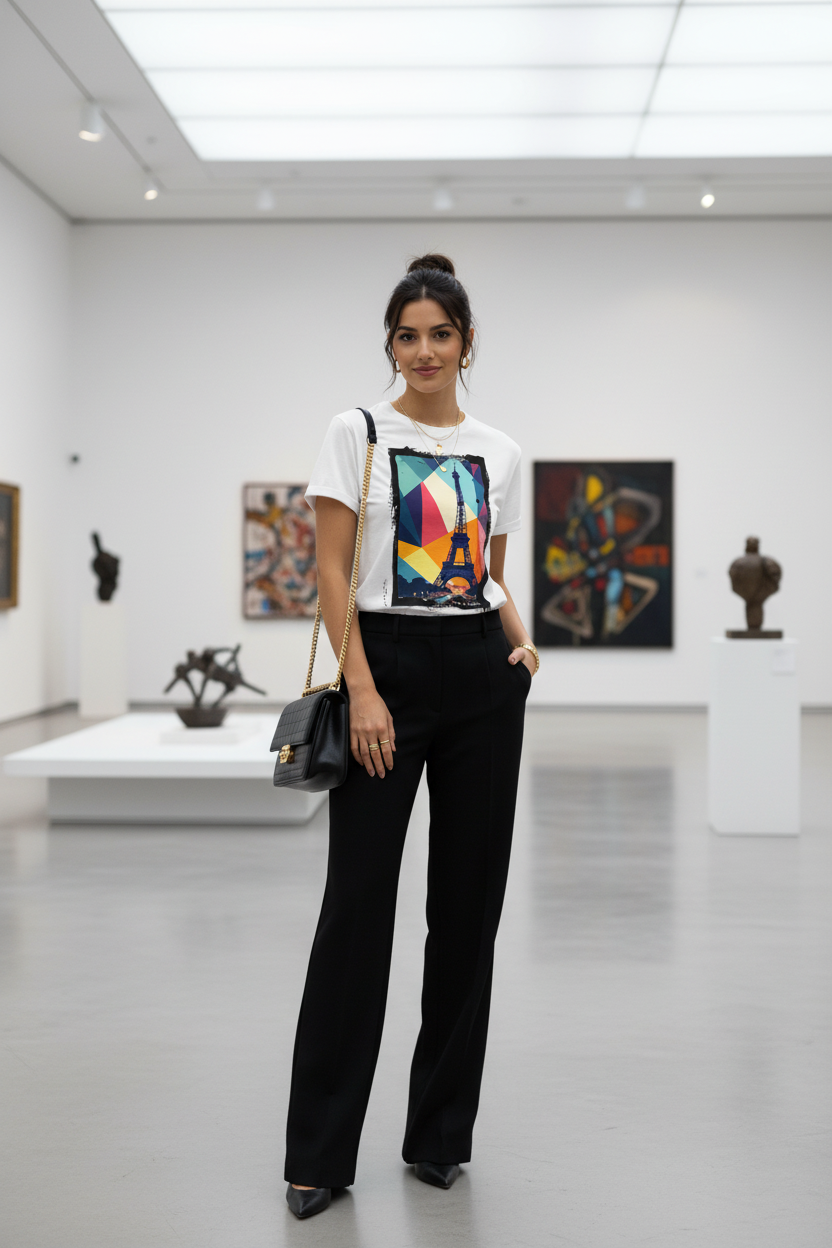 Paris en Couleur – T-shirt blanc – Galerie d'art