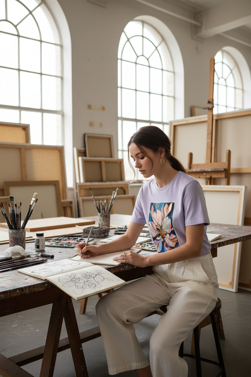 Pétale d'Or – Atelier Artiste – Lavender – Carnet de croquis