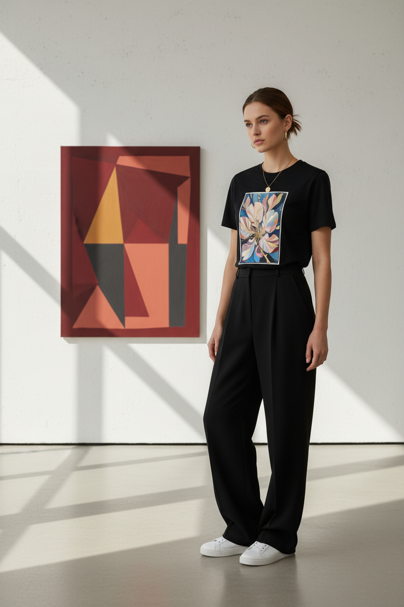 Pétale d'Or – Galerie – Noir – 3/4